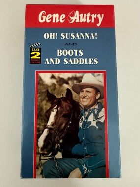 Gene Autry Oh! Susanna & Boots and Saddles VHS 2-Tape Western Double Feature